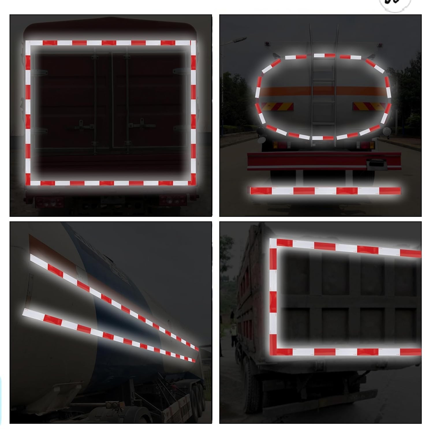 2 Inch x 160 Feet DOT-C2 Reflective Tape Red White Reflective Tape Outdoor Wa…
