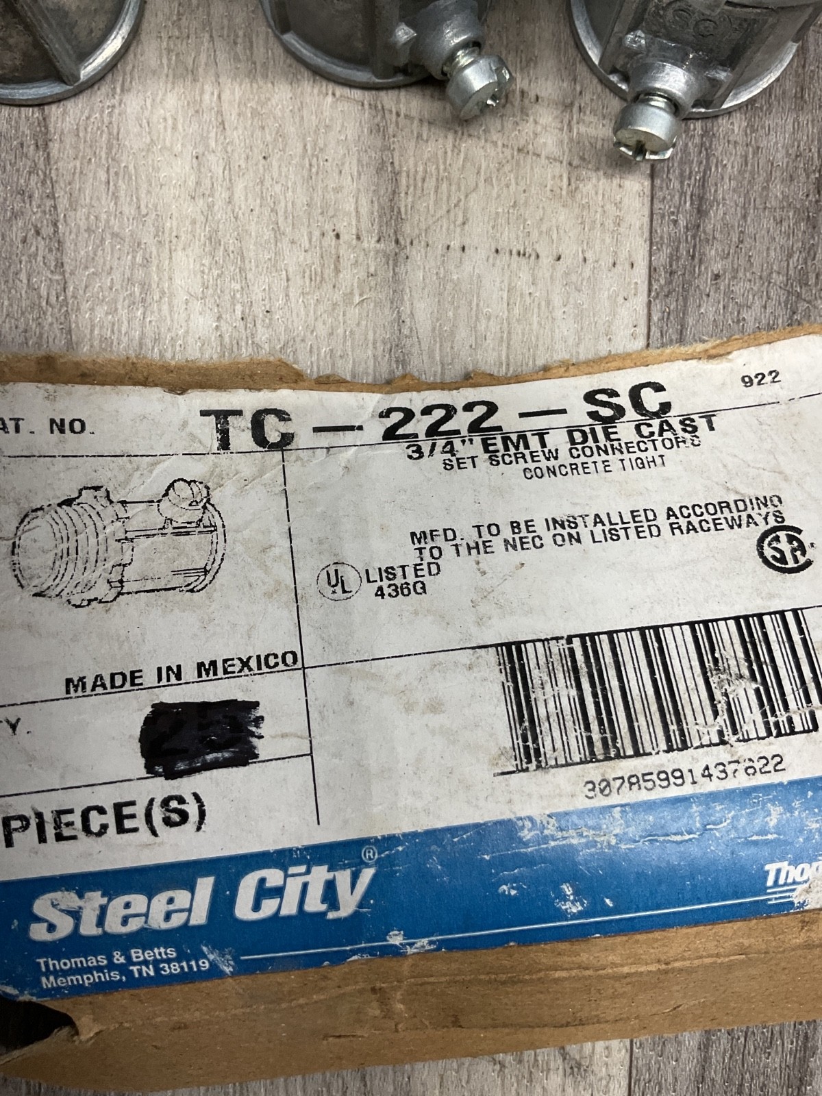 Thomas & Betts Steel City TC-222-SC 3/4″ Screw Connectors *lot of 14* #4009F152S