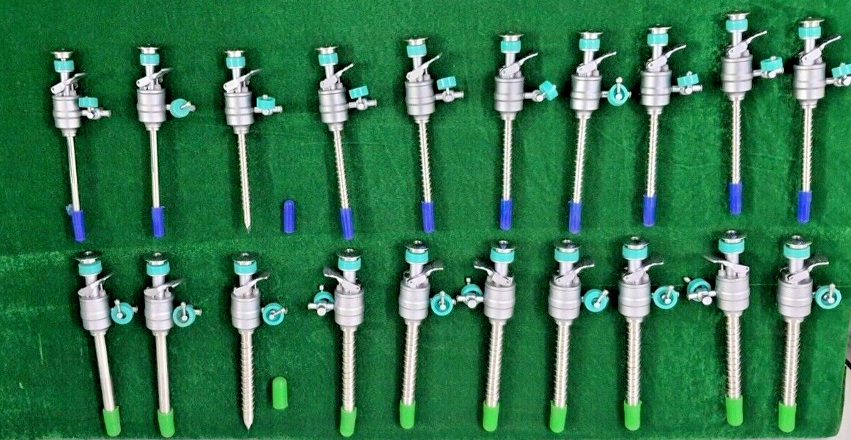 20pc Laparoscopic Spiral Trocar Cannula 5mm/10mm Endoscopy Surgical Instruments