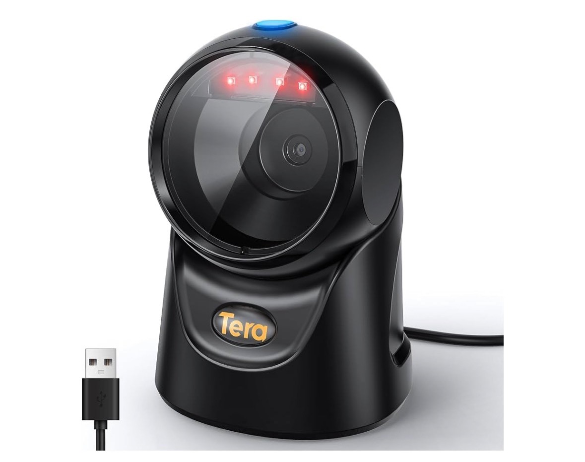 Tera Barcode Scanner Handsfree Omnidirectional 1D 2D QR USB Wired Model 9700