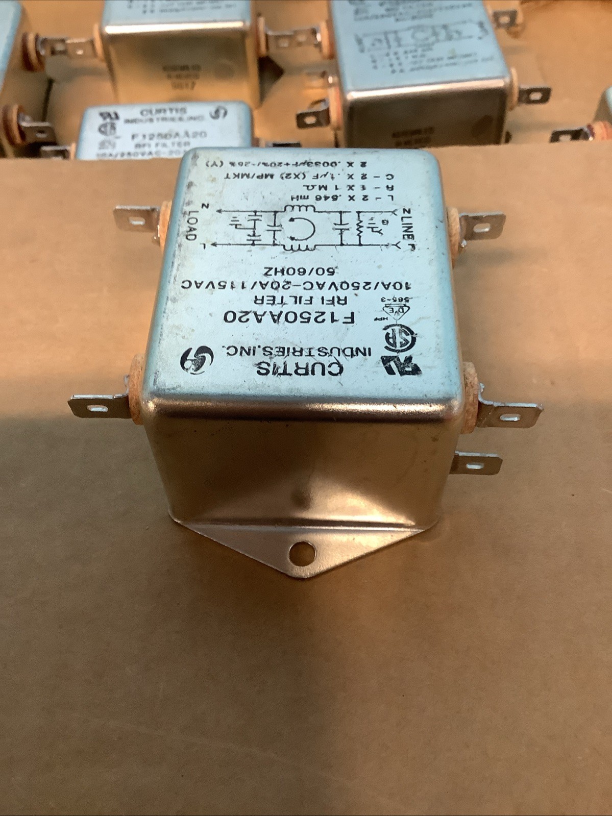 RFI Filter Curtis Industries F1250AA20 SINGLE ITEM PURCHASE