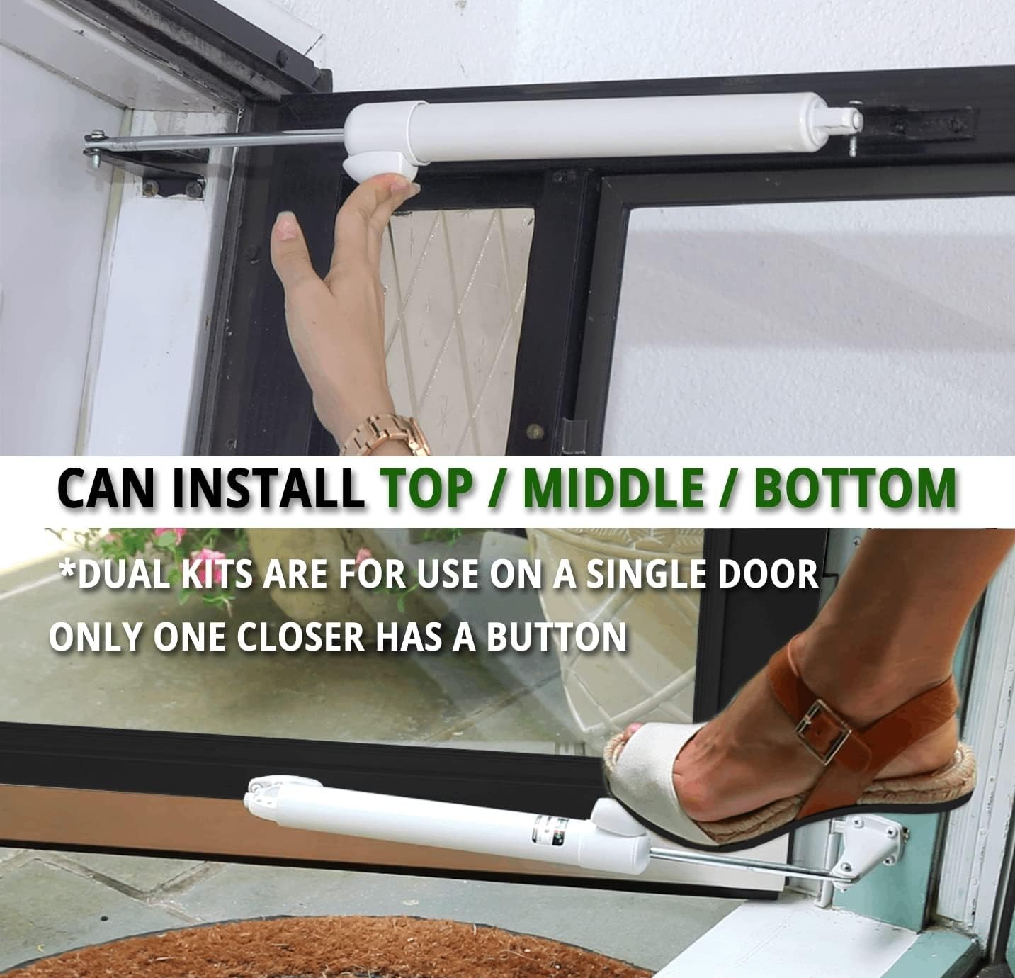 Hands-Free Touch ‘n Hold Door Closer – Heavy-Duty System for Easy Door Function