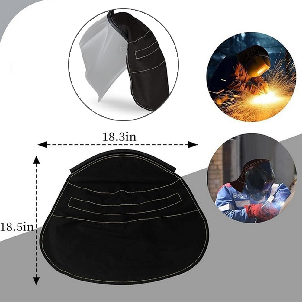 Welding Helmet Cover,Helmet Extended Cover with Press Fit Seal,Compatible,Black