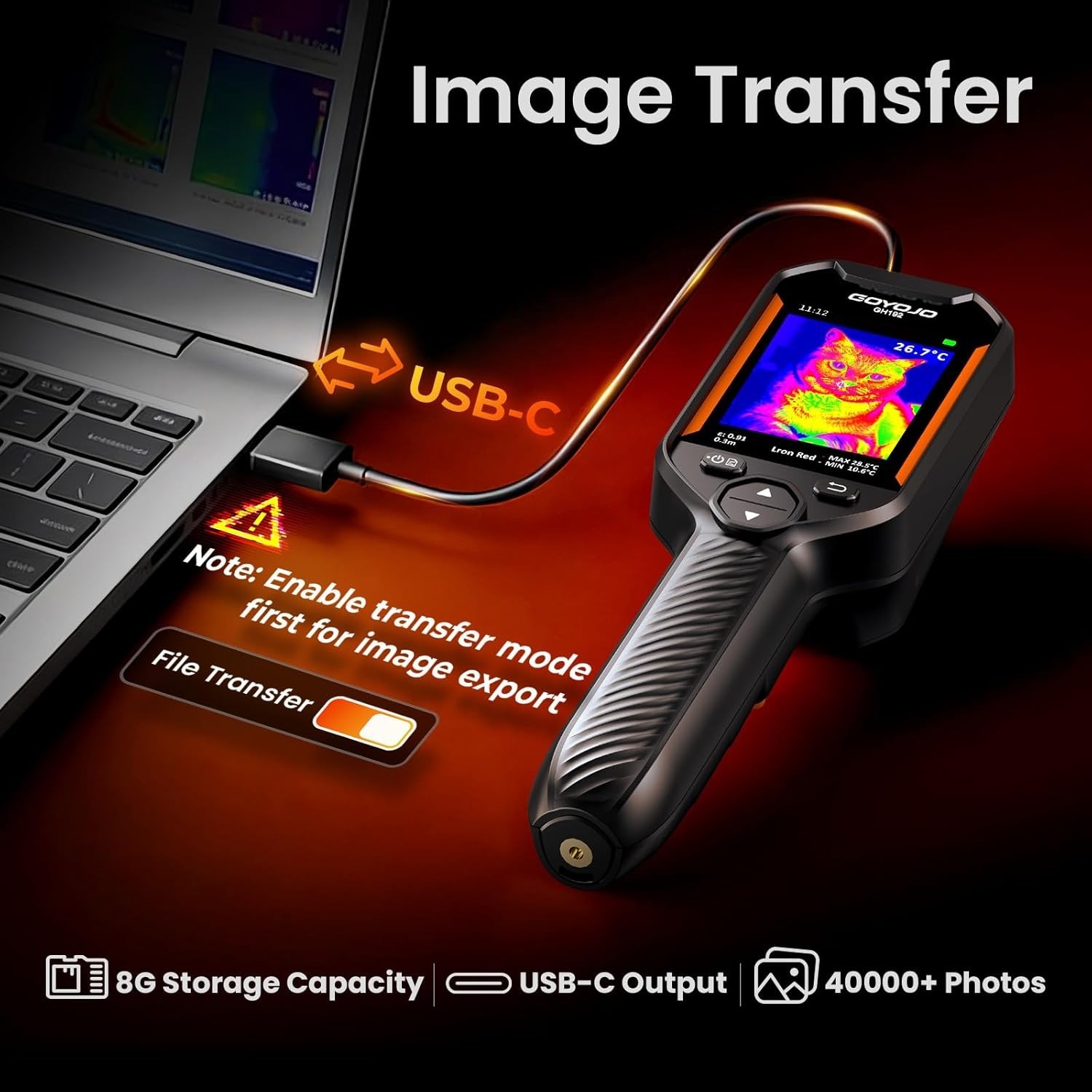 GOYOJO GH192 Thermal Imaging Camera 240X240 Super IR Resolution with 2MP Visual