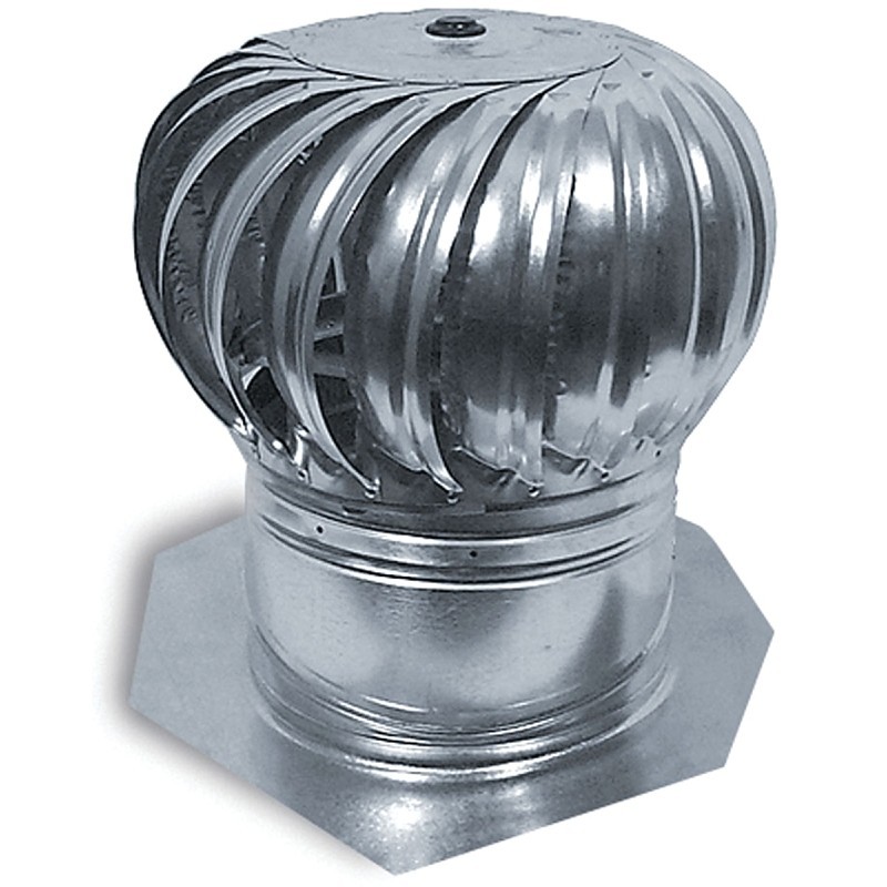 Master Flow AIC14 Rotary Turbine Ventilator, 14 in Dia Throat, Aluminum, Mill