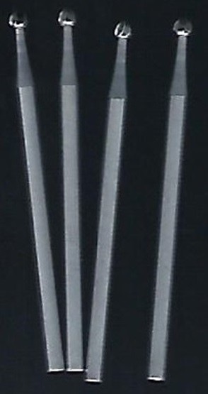 4 long Carbide Burs, unused, see scan