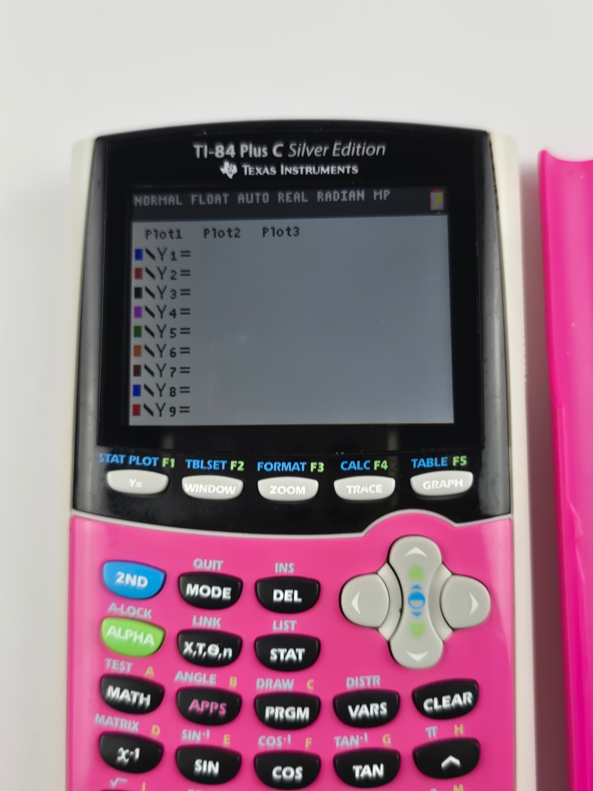 Texas Instruments TI-84 Plus C Silver Edition Graphing Calculator W/Cover – Pink
