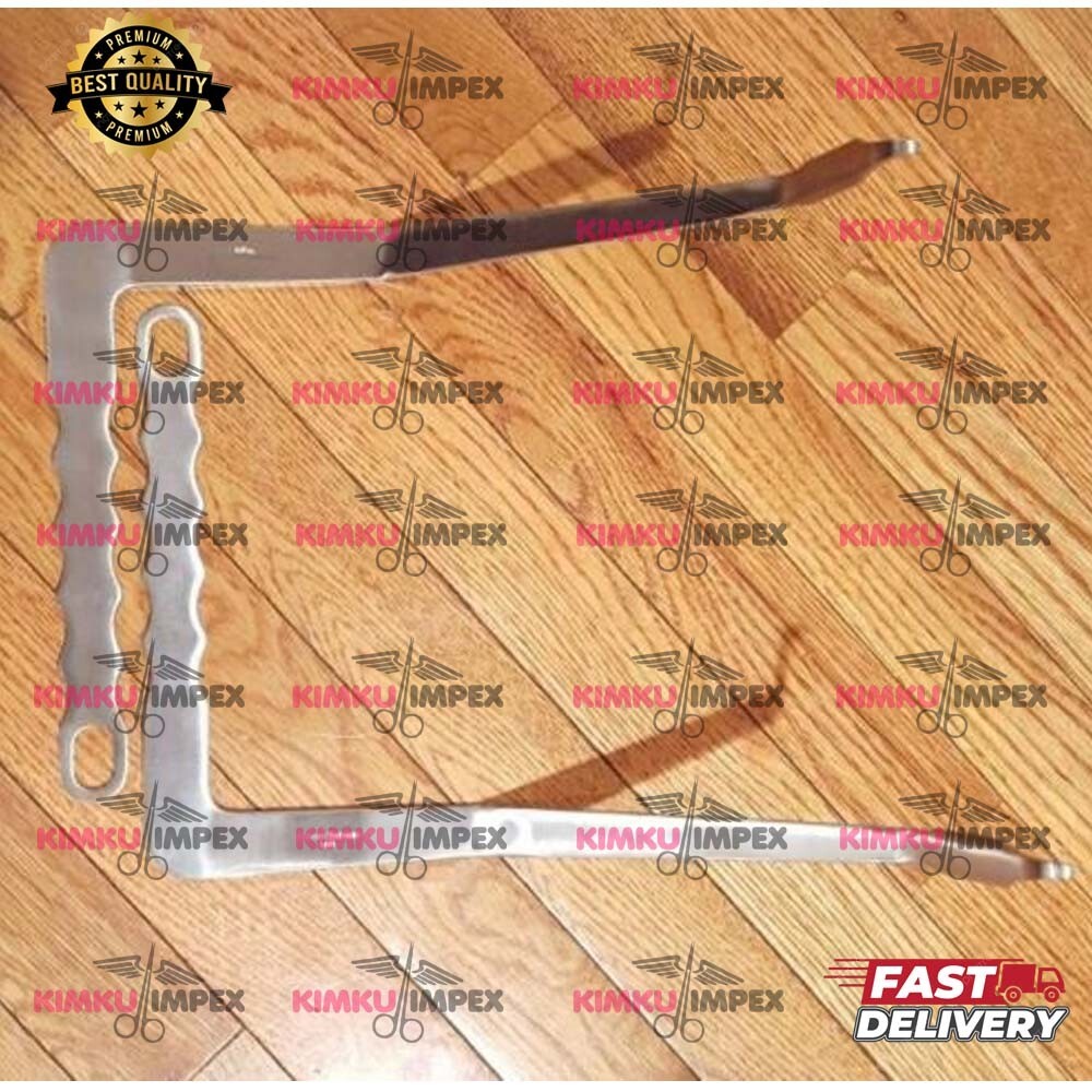 Offset Handle Hip Retractor Left & Right 13″ German Stainless CE 15mm Wide Blade