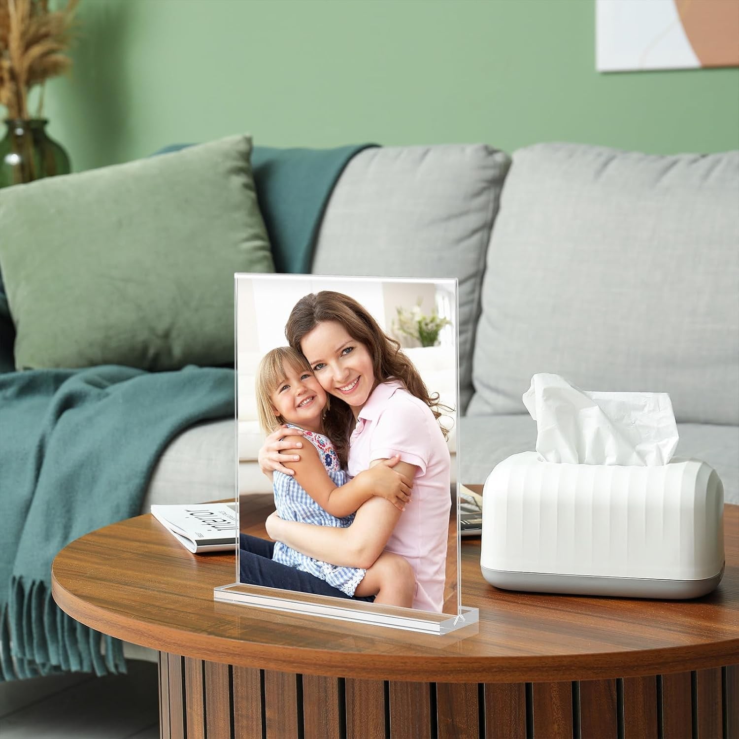 Eocnrhe Acrylic Sign Holder 8.5 x 11 6 Pack, Double-Sided Clear Sign Holder Plas