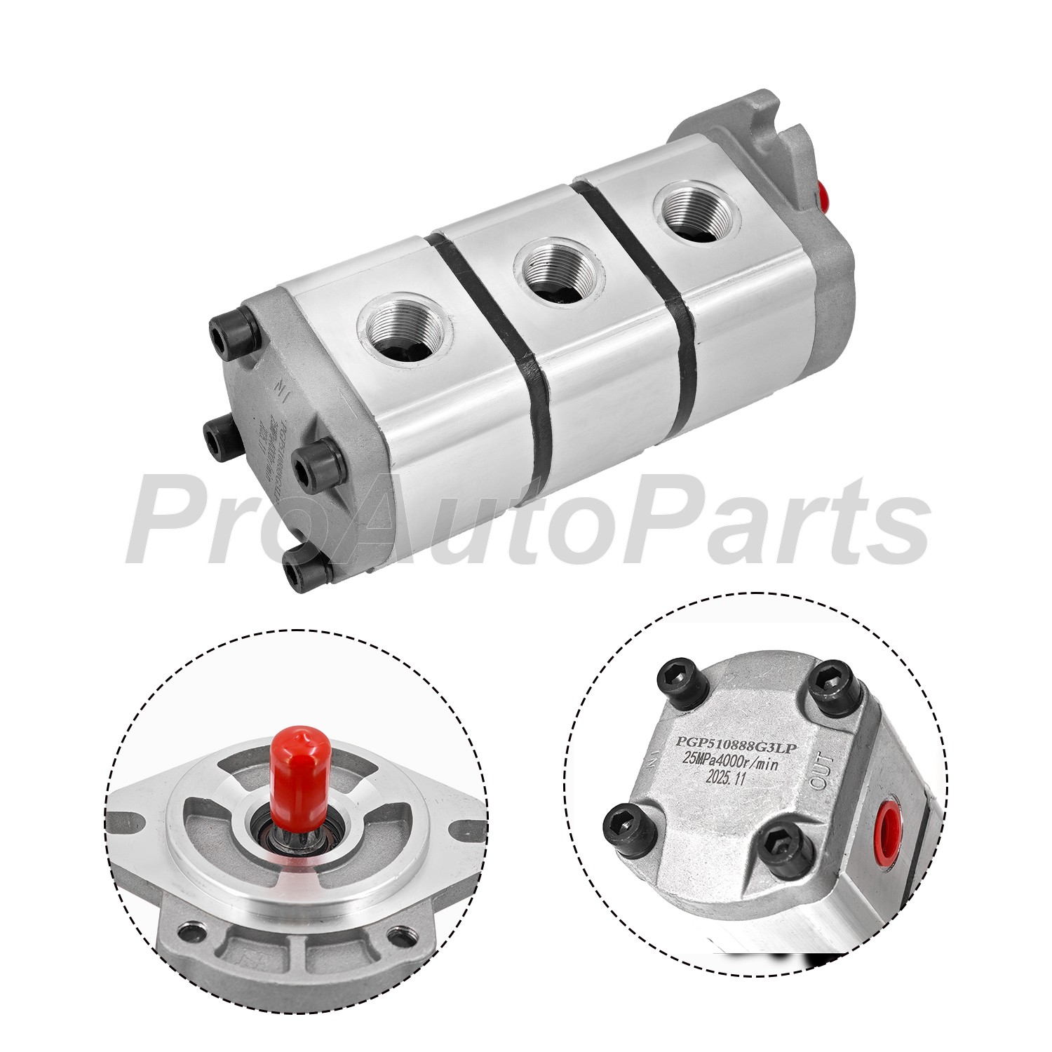 3-Section Hydraulic Pump PGP510888G3LP For AGT Skid Steer Loaders Gear Pump