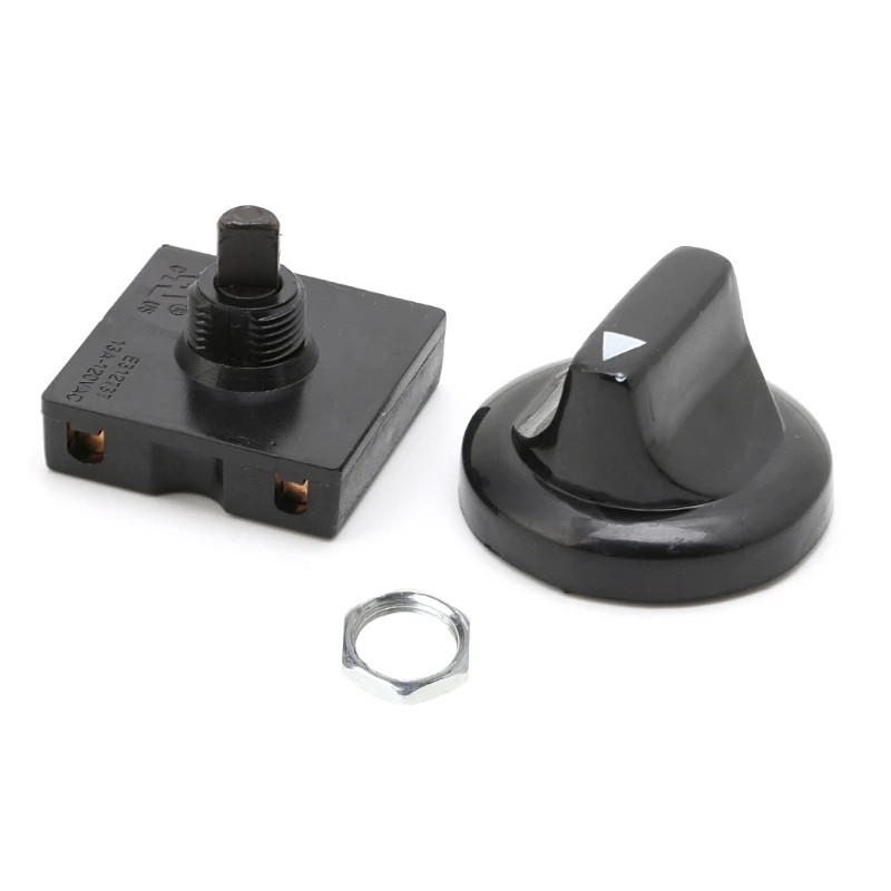 4 Position 3 Speed Fan Switch Rotary Controller with Knob 13A 250V