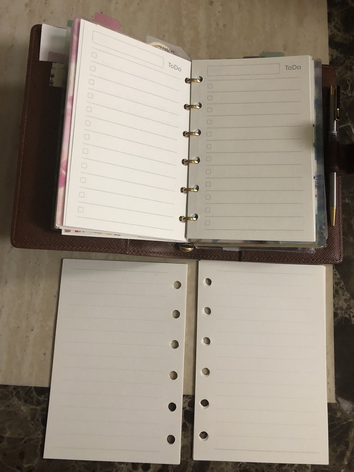 Agenda-PM-Inserts-Blank-Monthly-Weekly-Refills Fits For PM Size Agenda #00014