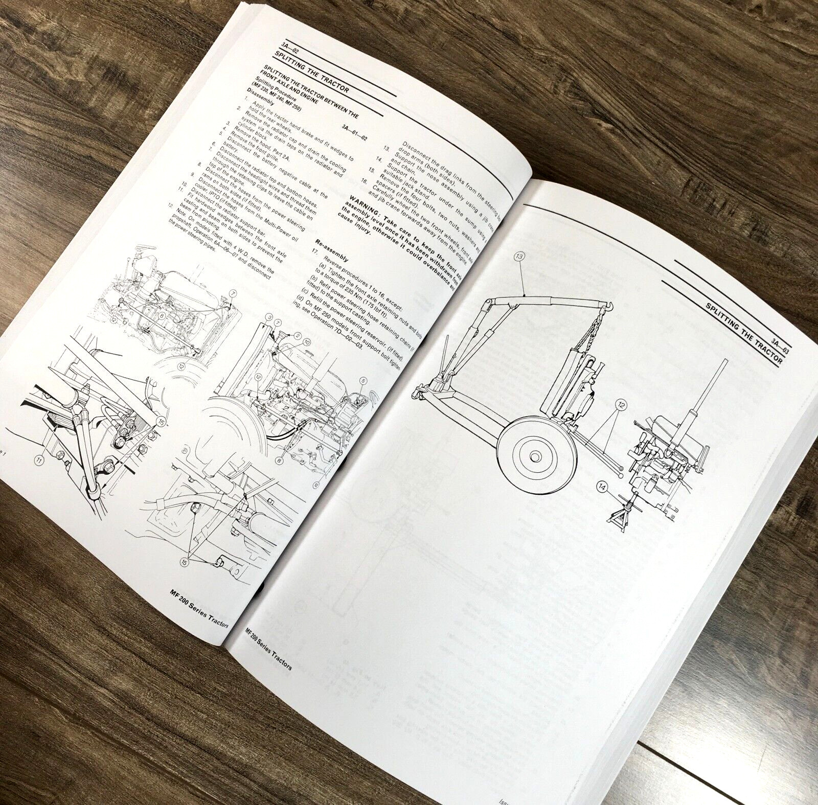 Massey Ferguson MF 200 Series MF 270 283 Tractor Service Manual Repair Workshop
