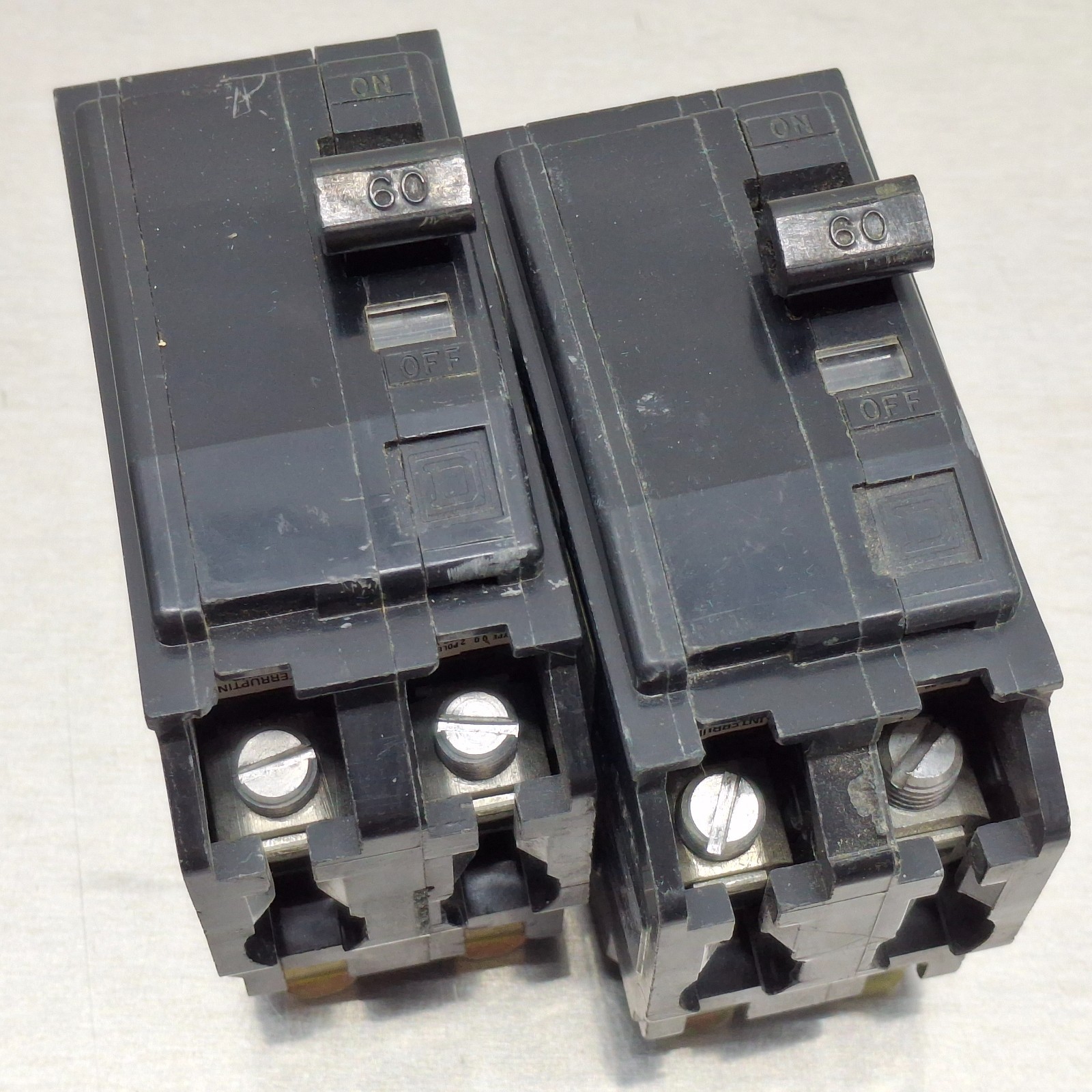 Square D QO260 Miniature Circuit Breaker, 2-Pole, 60A, 120/240V, Type QO