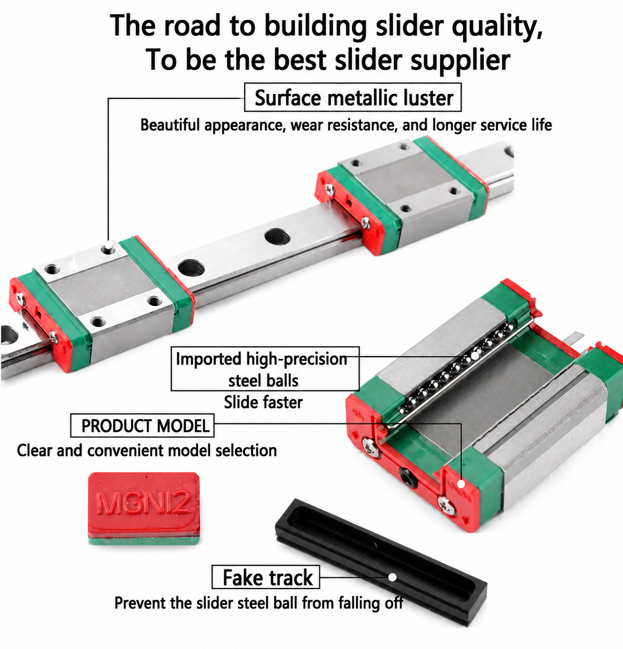 Miniature Linear Guide Slider MGN7 MGN9 MGN12 MGN15 100-600MM for 3D Printer