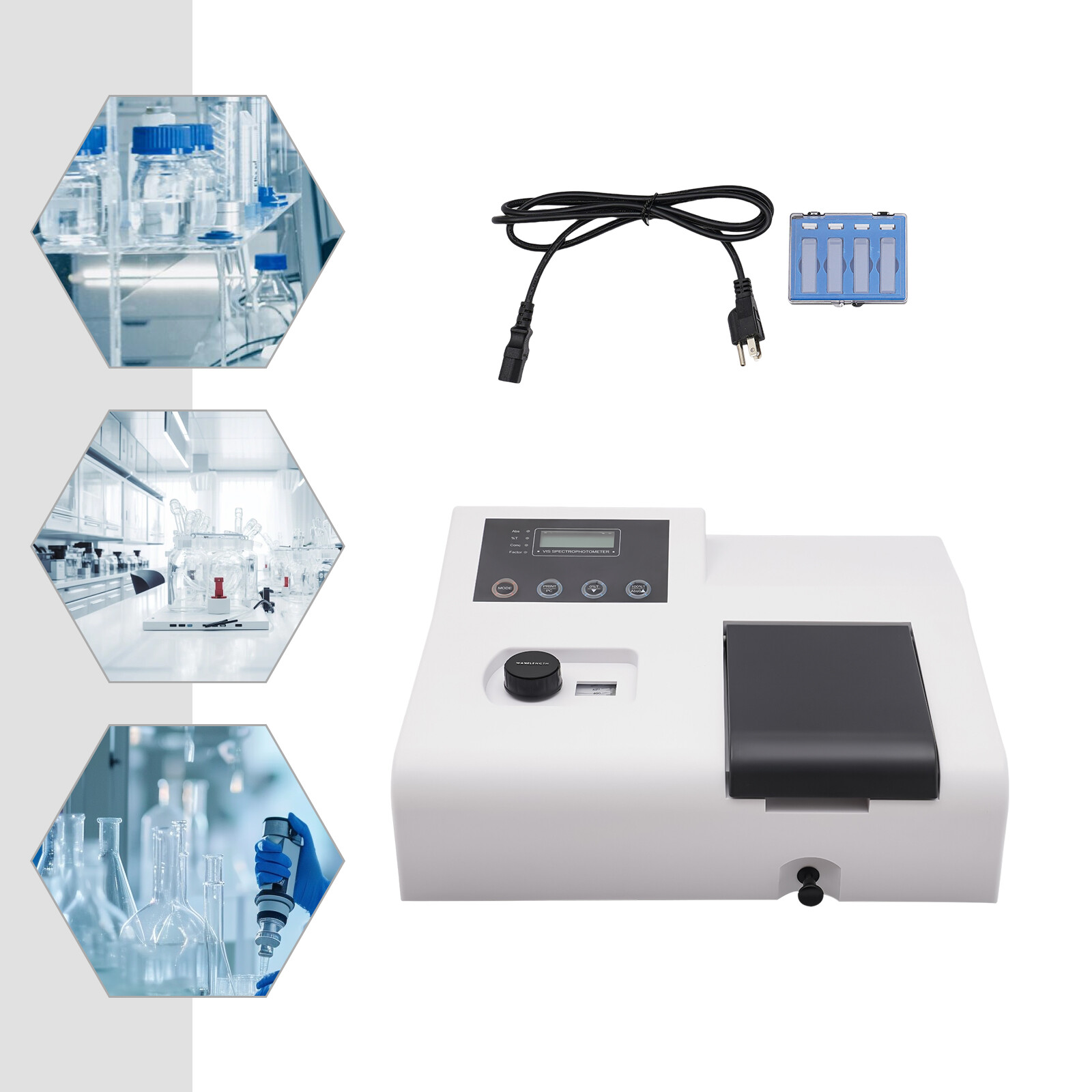 Digital Visible Spectrophotometer 350-1020nm Laboratory Spectrometer Equipment~