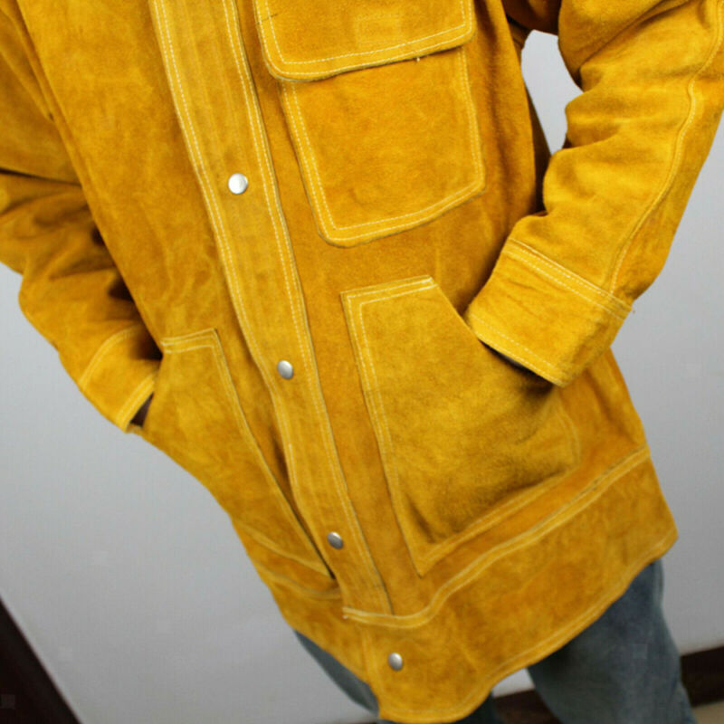 Leather Welding Work Jacket Split Welder Jacket Clothes For Men Women XXXL Size