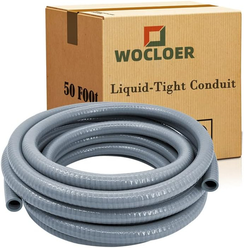 2″ x 50′ Liquid-Tight PVC Flexible Electrical Conduit – Non-Metallic