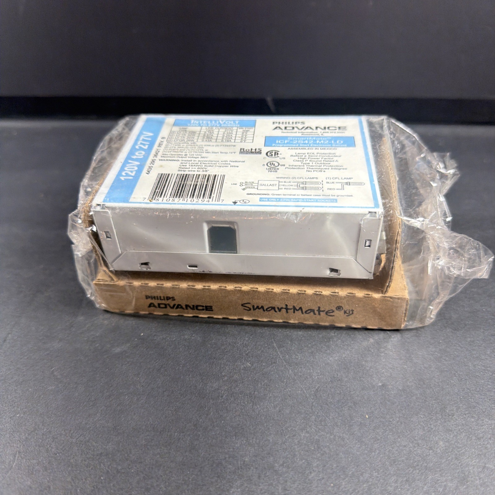 💥PHILIPS ADVANCE SMART MATE ICF-2S42-M2-LD BALLAST 120-277 VAC