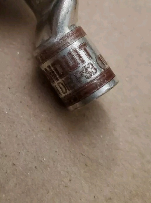 Panduit LCAX2-14-E Copper Compression Lug 1 Hole Brown Die P33 10 2 Str/Flex