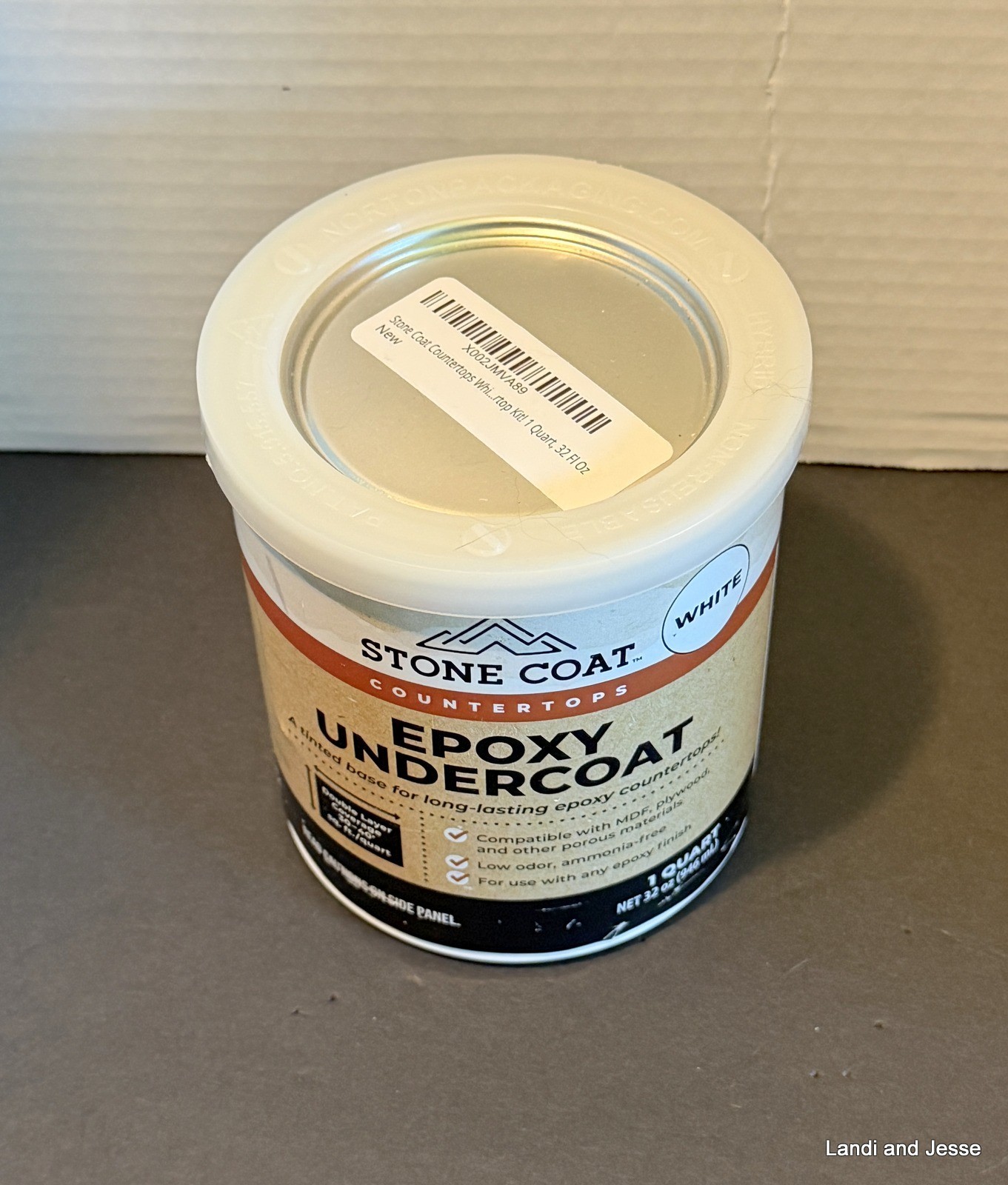 Stone Coat Countertops Epoxy Undercoat 1 Quart (32 Fl Oz White) High-Bond Epoxy