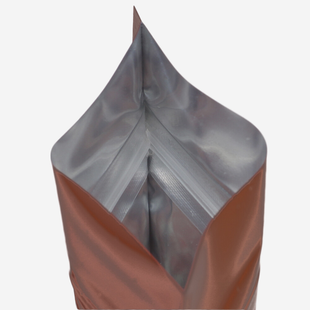 100/200/500 Glossy Brown Mylar Foil Smell Proof Resealable Zip Seal Lock Bags