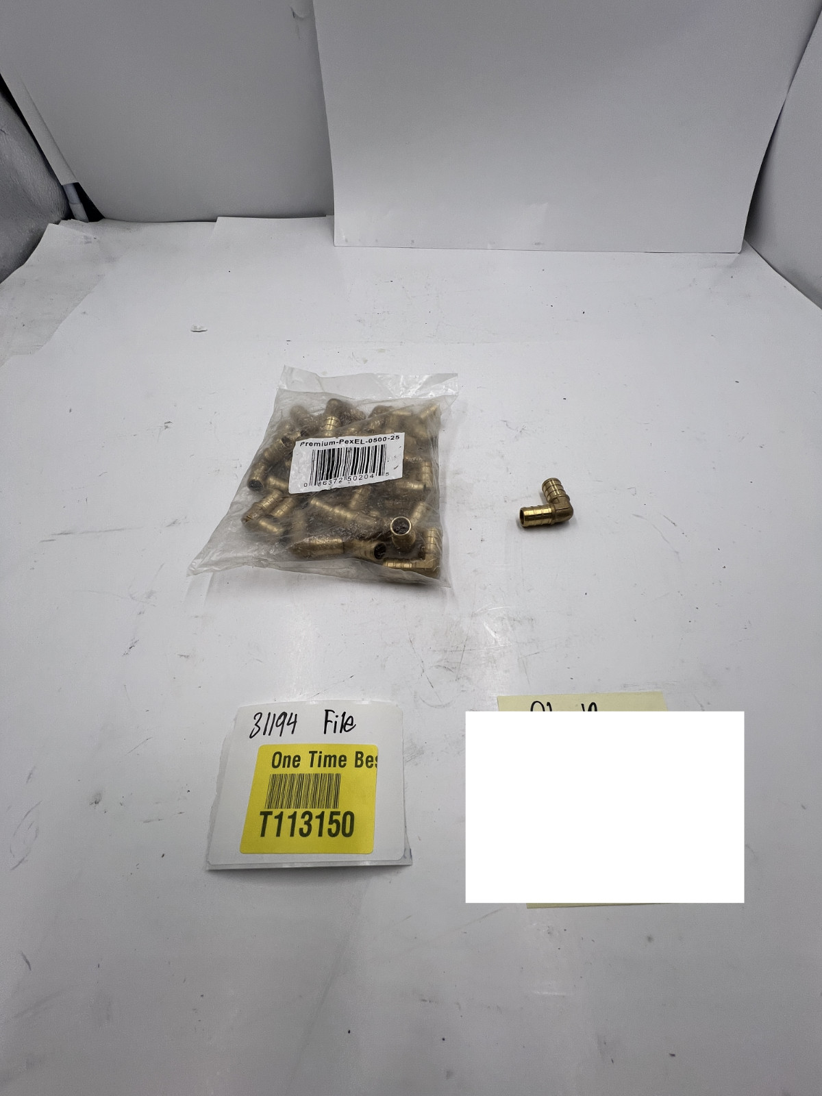 Pack Of 25 Pex Fitting Pex Elbow,Brass Crimp Fittings Elbow 0.5 Inch, EL-0500-25