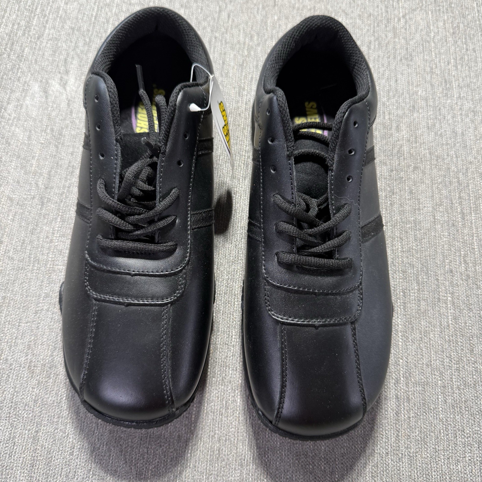 NWOB Shoes For Crews 9031 Womens Black Leather Slip Resistant Work Shoes Size 9