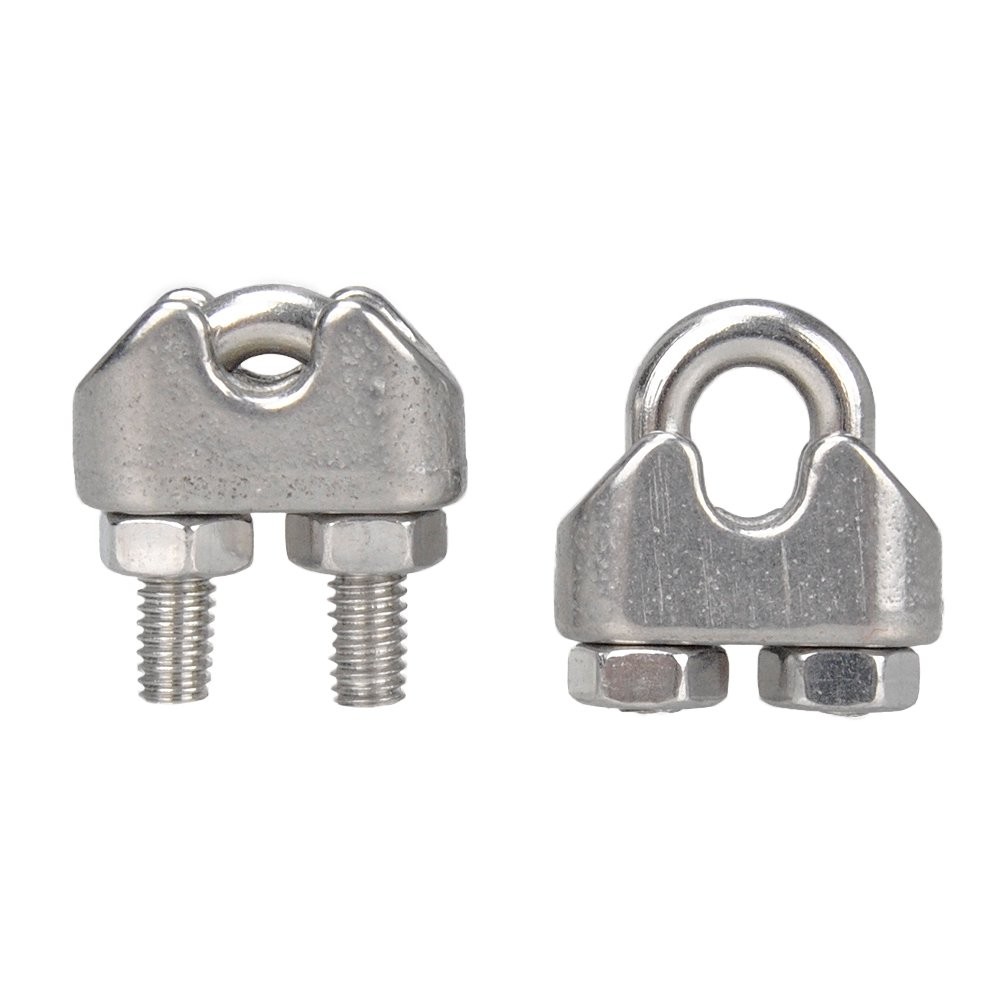 YAMASO 20PCS 1/8 Inches M3 Stainless Steel Wire Rope Cable Clip Clamp