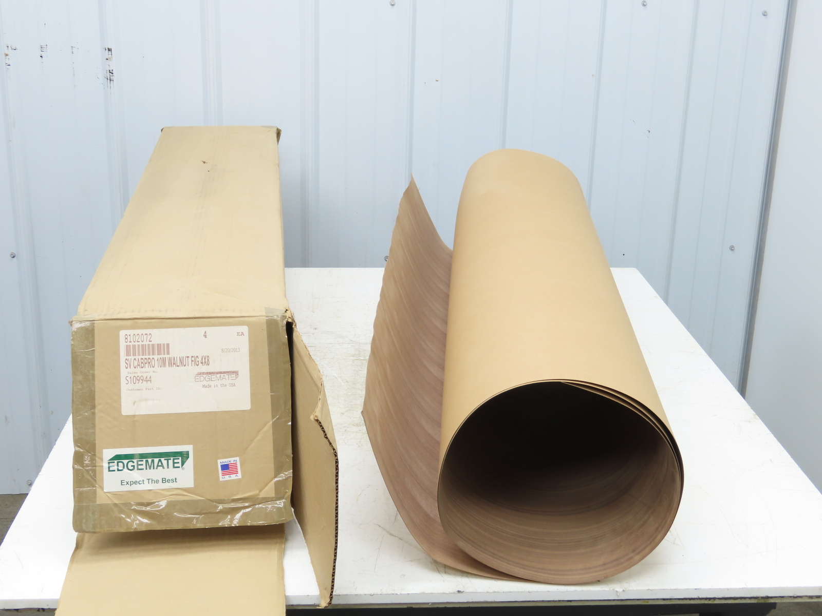Edgemate 8102072 Walnut Wood Veneer Edge Band Unglued 10m 4×8′ 48×96″ Sheet