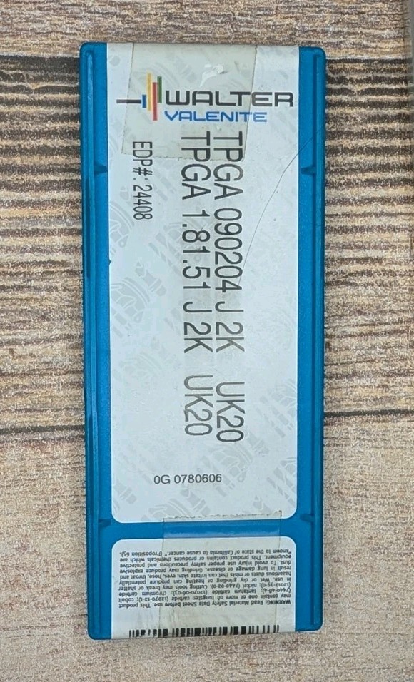 WALTER VALENITE CARBIDE INSERTS QUANTITY 10 TPGA 090204 2K UK10 1.81.51 2K UK10