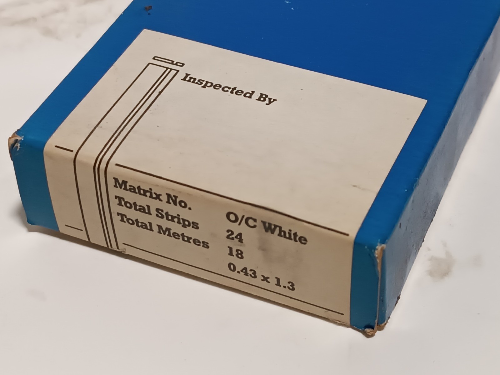 Shreiner Creasing Matrix #50 – O/C White, 0.43mm Chnl Depth x 1.3mm Chnl Width