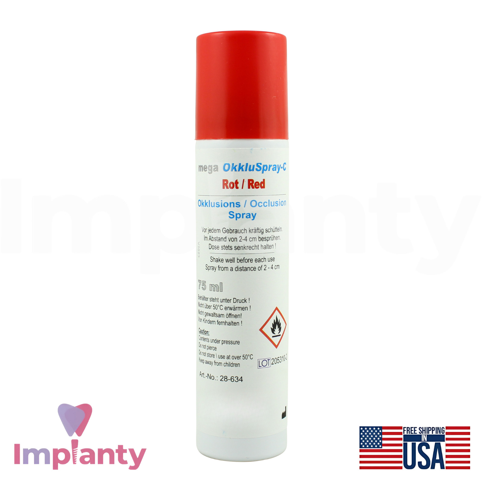 Mega OccIuSprays C 75ml Bite Adjustment Dental Indicator Spray Red/Green