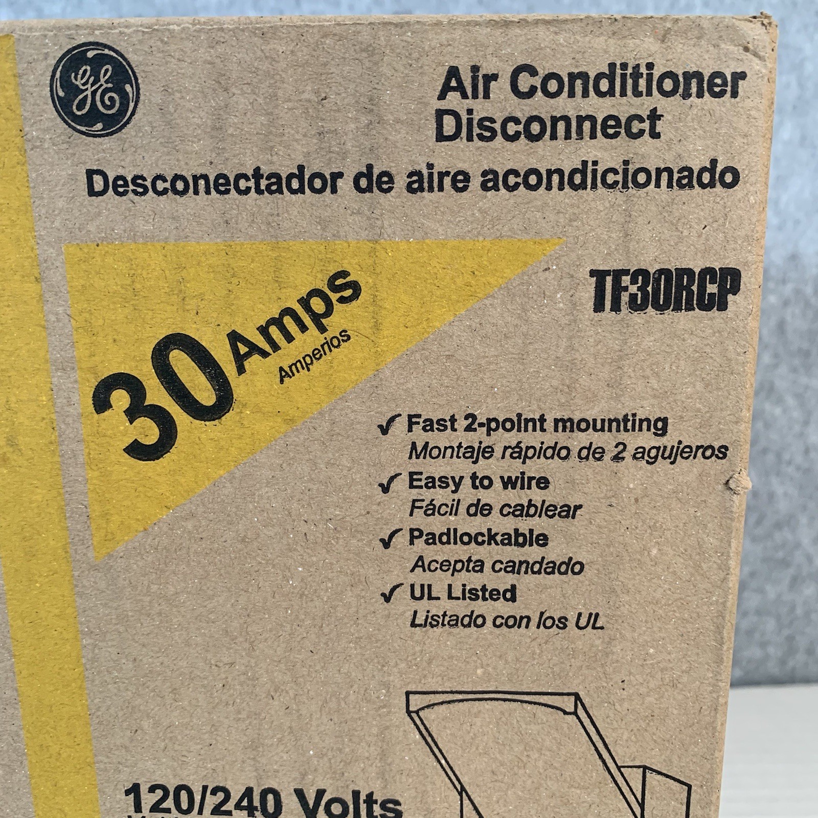 Genuine GE Air Conditioner Disconnect TF30RCP 30 Amps Fusible NEW Boxed
