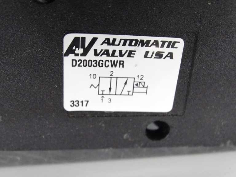 AUTOMATIC VALVE D2003GCWR-7019-9DB24VDC VALVE USED – Used