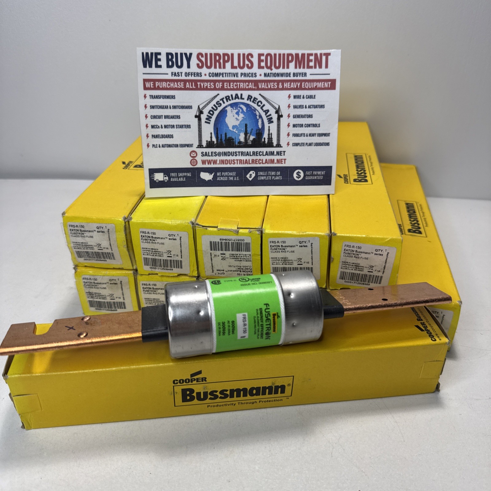 Cooper Bussmann FRS-R-150 Dual Element Time Delay Fuse 150A Pack of 3 NEW IN BOX