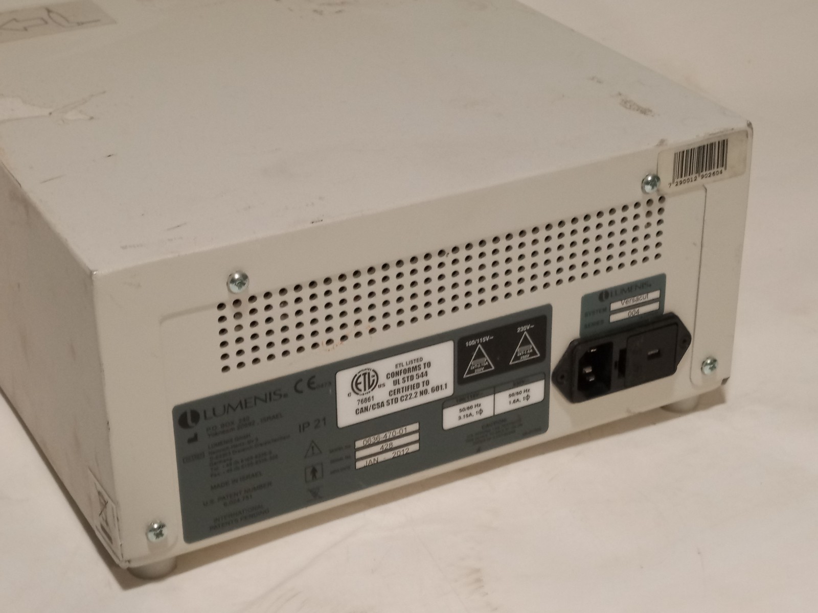 Lumenis VersaCut Morcellator Control Box Device, 0636-470-01, Made in Israel