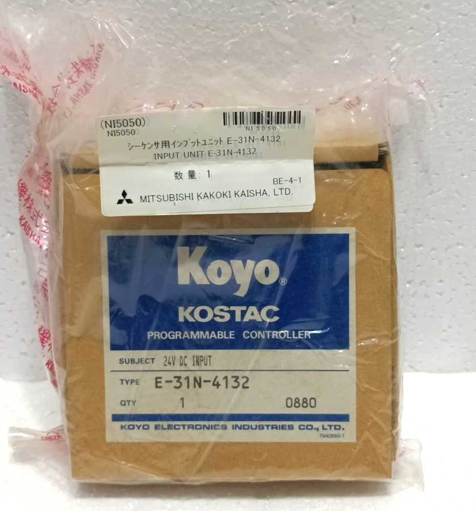 KOYO KOSTAC PROGRAMMABLE CONTROLLER E-31N-4132 24V DC INPUT NEW FAST SHIPPING