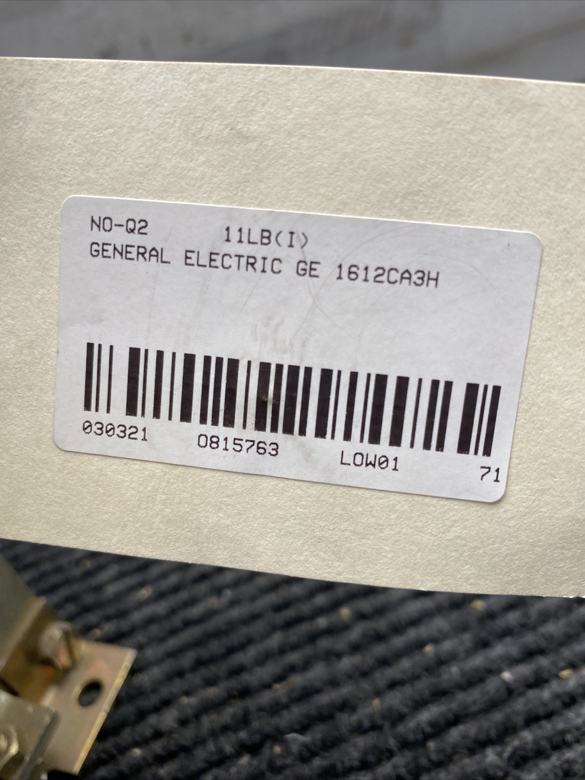 General Electric 1612CA3H Dc Contactor 115/120v-dc 600v-dc 50 Amp