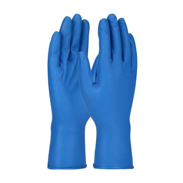 Grippaz Food Plus, Disposable Gloves, 8 mil Palm, Nitrile, Powder-Free, 3XL ( 12