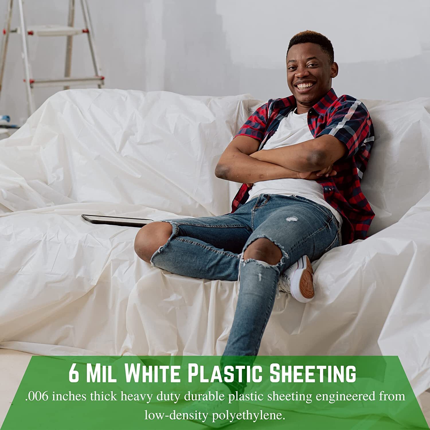 Poly Cover – 6 Mil White Plastic Sheeting