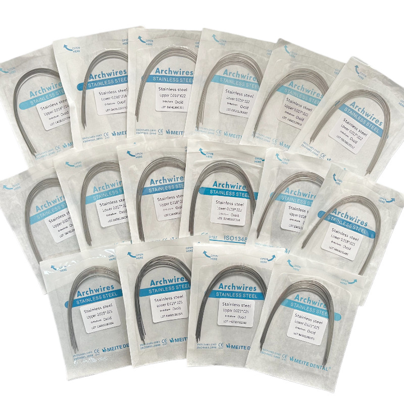 Dental Ortho Arch Wire NiTi Stainless Steel Ovoid/Natural Round Rectangular Wire
