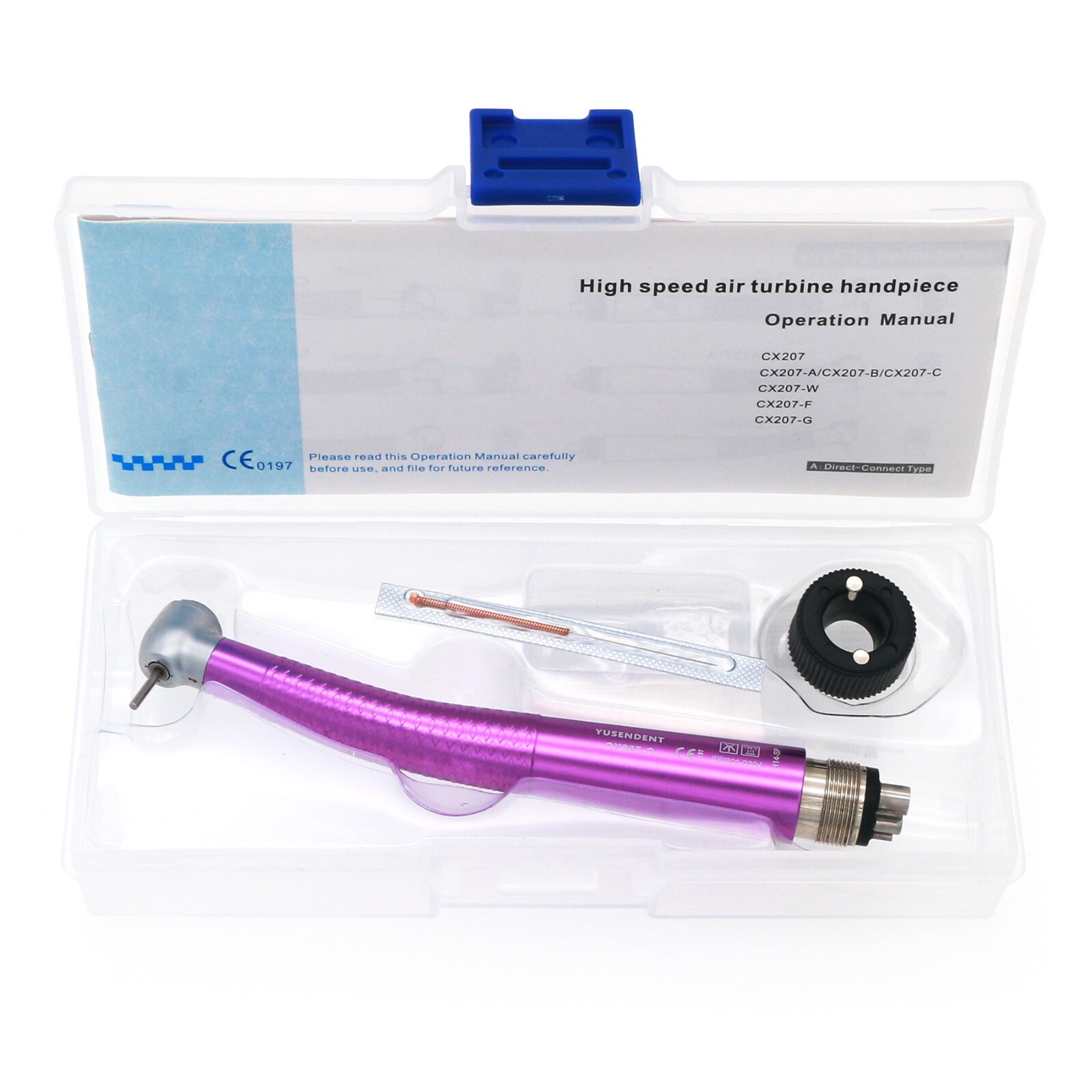 COXO YUSENDENT CX207-C Dental High Speed Air Turbine Handpiece 4 Holes Colorful