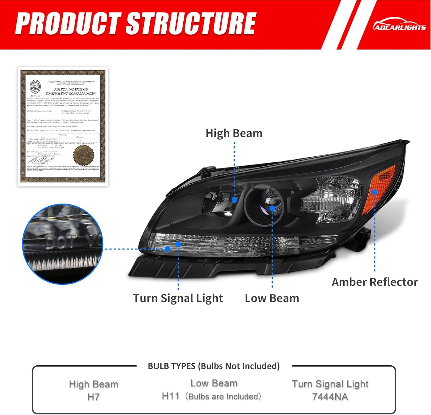 2013-2016 Chevy Malibu Limited Headlight Assembly Pair Black Amber Left Right