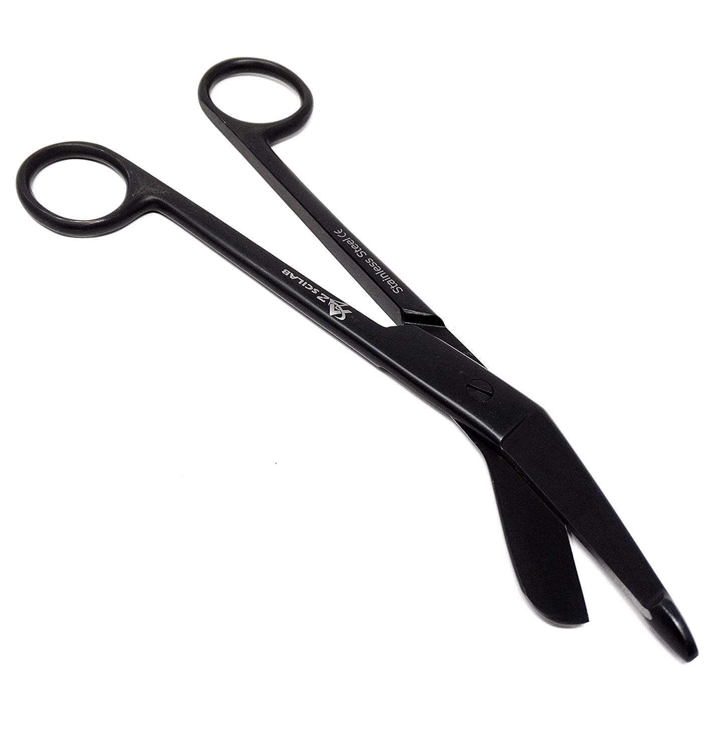 NEW GERMAN 1 Lister Bandage Nurse Scissors – 7.25″ Black Fluoride Coated Color