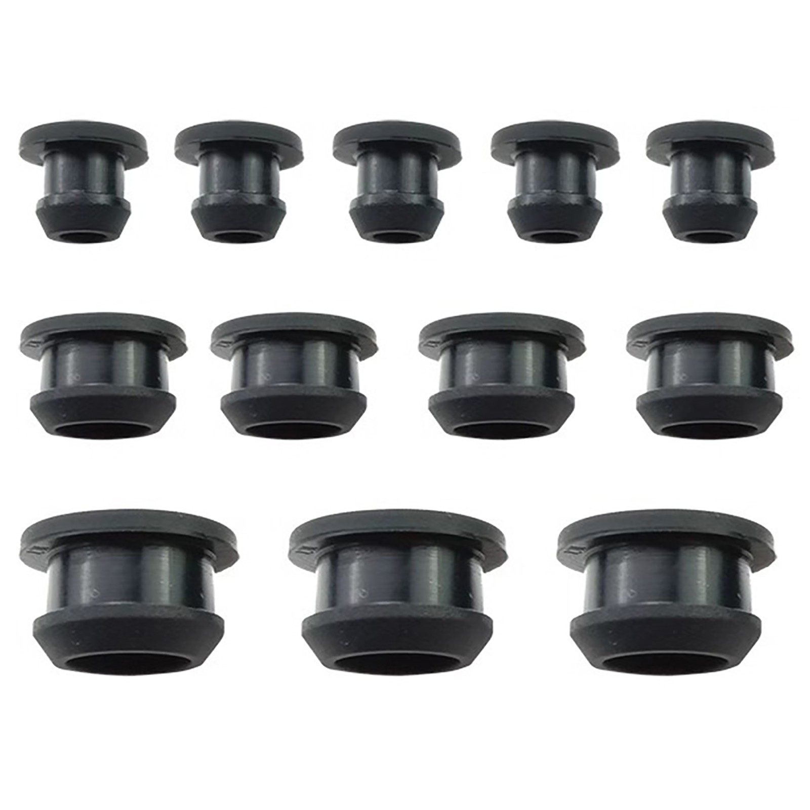 Black Snap-On Hole Plug Silicone Rubber Blanking Seal Bung Pipe Tube 2.5mm-61mm