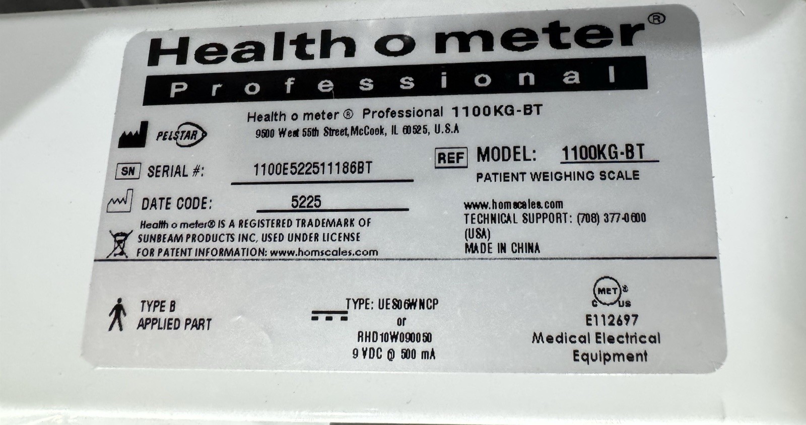 Health O Meter 1100KG-BT Digital Platform Scale NEW! BOX 1 of 2! FREE SHIPPING!
