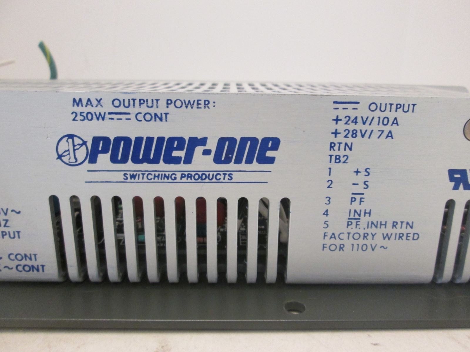 Power One, Power Supply, SPL250-1024, 110V/220V, 50-60Hz, Used