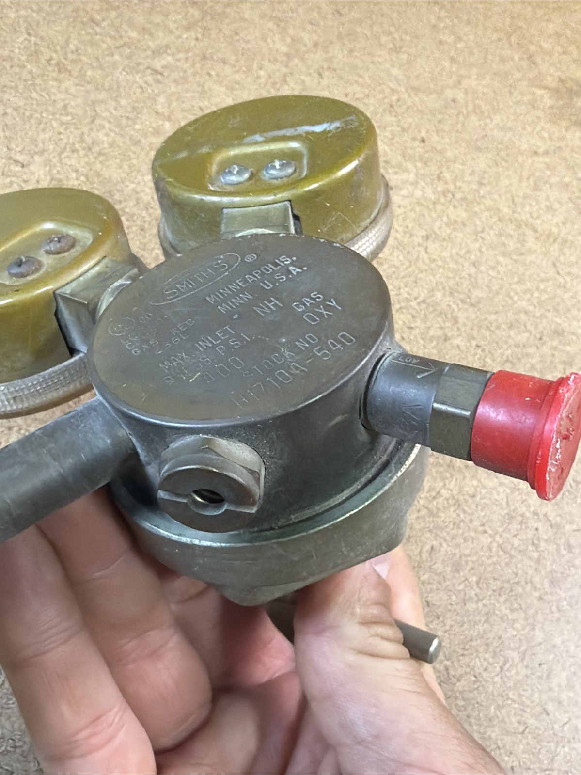 Smiths Oxygen & Acetylene Regulator H1710A-540 Used Welding Torch Gauge GUC!