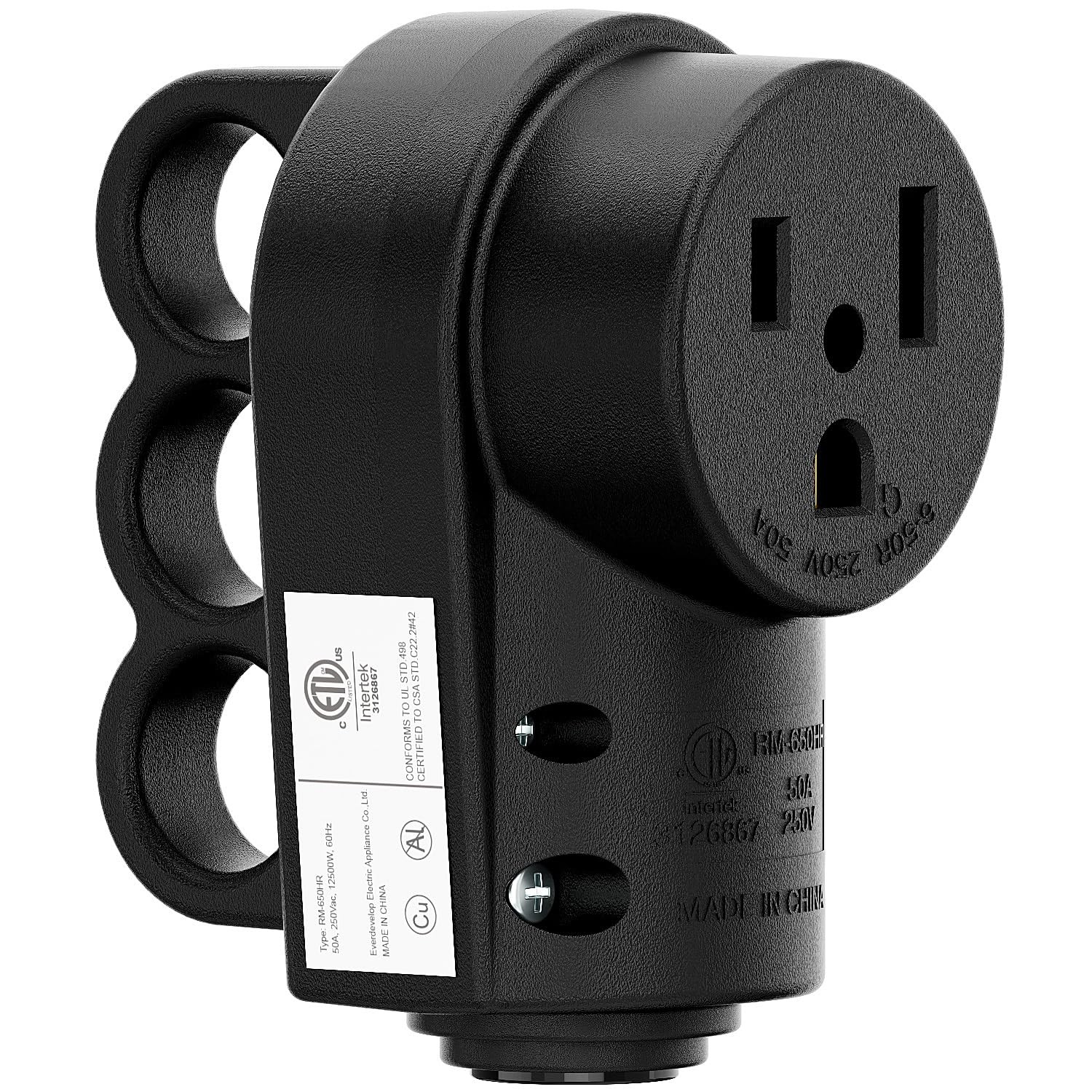 6-50R 50Amp 250V Female Welder Receptacle, 50A 250V Welder 3-Prong Female,